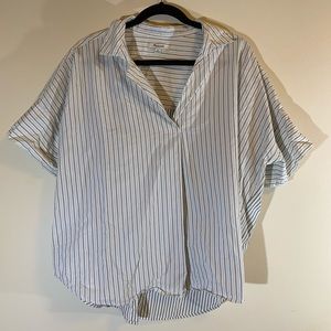 MADEWELL Blue + White Stripe Tunic Top